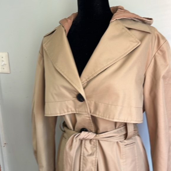 COACH NWT Classic Khaki Quilted Trench Coat size XS - Picture 3 of 16